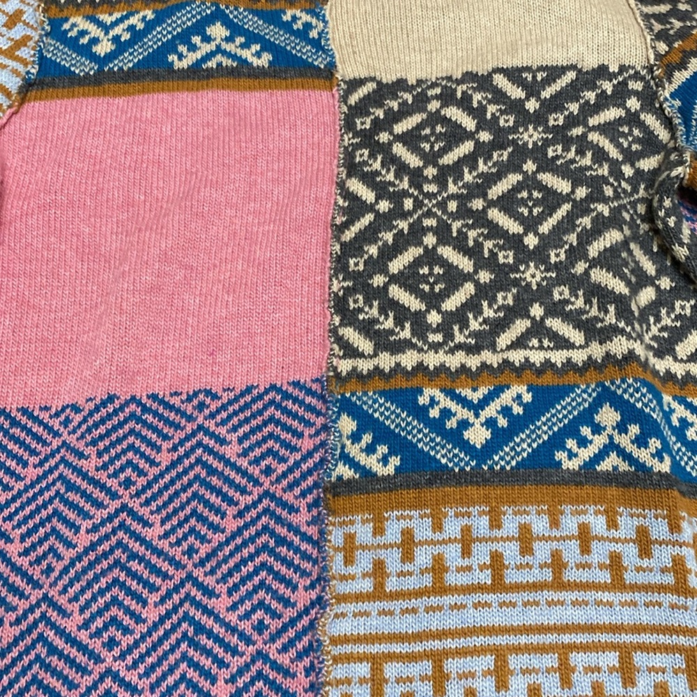 Sundance Fields Of Fair Patchwork Alpaca Wool Ble… - image 4